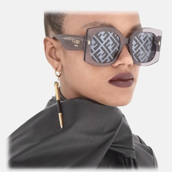 Fendi Accessories - Fendi 53 mm Gray Oversized Square Sunglasses